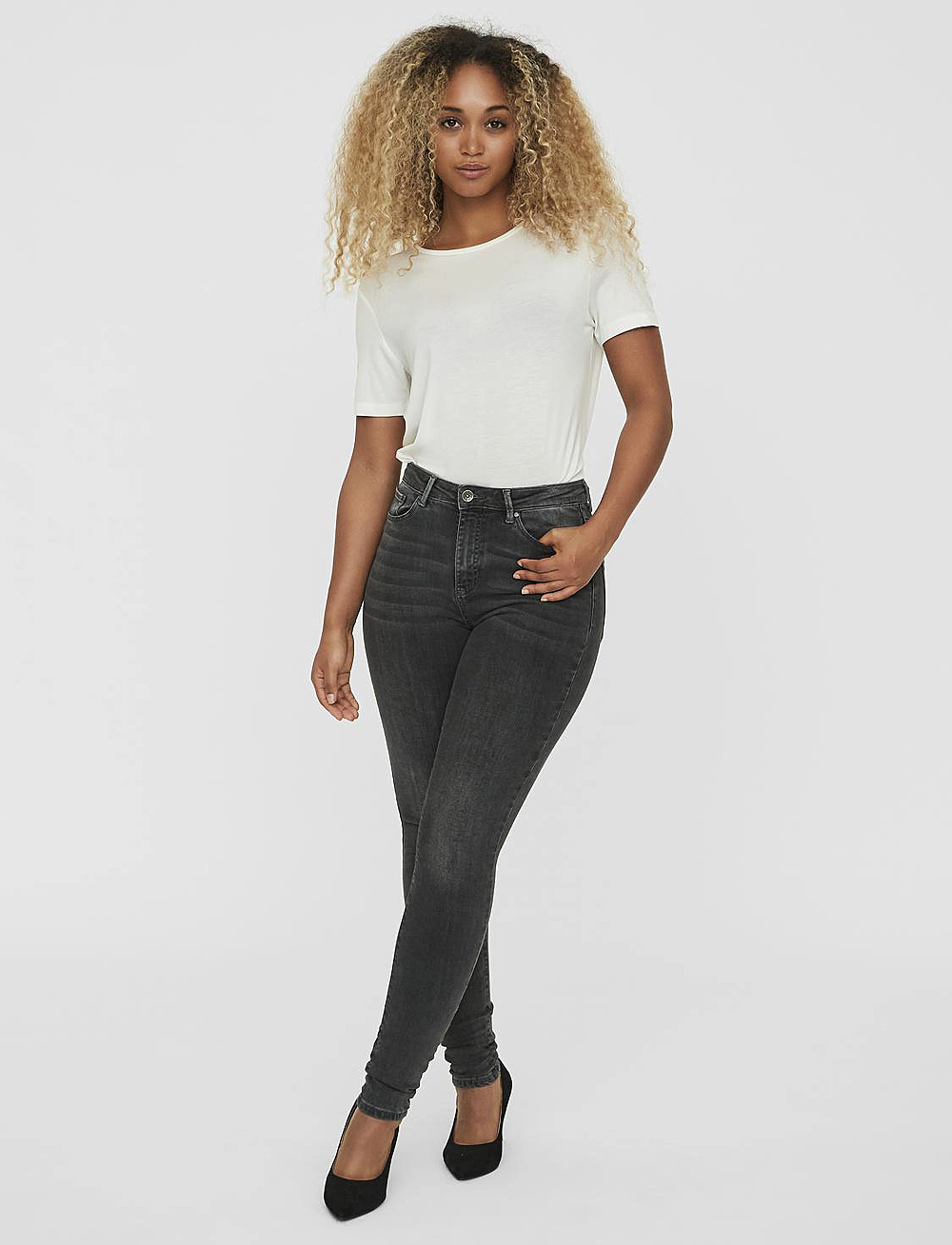 Vero Moda - VMSOPHIA HR SKINNY JEANS AM203 NOOS - skinny jeans - dark grey denim - 4