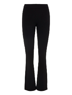 Vero Moda VMKAMMA MW FLARED JERSEY PANT NOOS - Bukser - BLACK / black