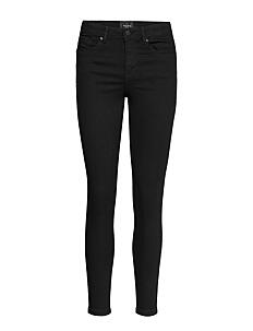 Vero Moda VMTANYA MR S PIPING JEANS VI120 GA NOOS - Skinny Jeans - BLACK / black