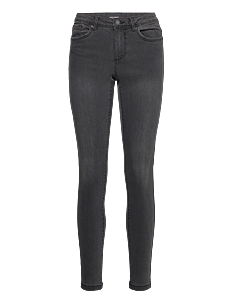 Vero Moda VMTANYA MR S PIPING JEANS VI207 GA NOOS - Slim jeans - DARK GREY DENIM / grey