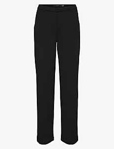 Vero Moda VMZAMIRA MW SLIM STRAIGHT PANT NOOS - Rette bukser - BLACK / black