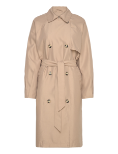 Vero Moda VMDOREEN LONG TRENCHCOAT BOOS - Kåper - SILVER MINK / beige