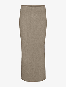 Vero Moda VMPUFF NW CALF PENCIL SKIRT BOO - Skjørt - SILVER MINK / beige