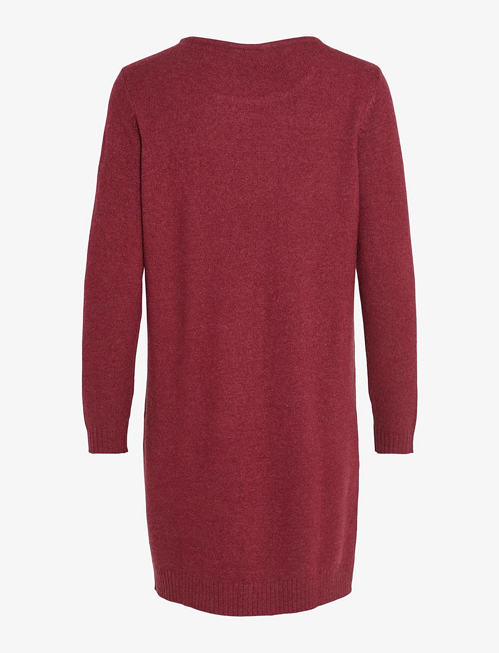 Vila - VIRIL L/S KNIT DRESS - NOOS - strikkede kjoler - beet red - 2