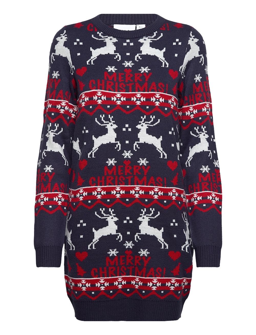 Vila - VIANNA REINDEER CHRISTMAS KNIT DRESS/KA - strikkede kjoler - navy blazer - 0