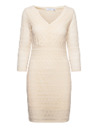 VICHIKKA LACE 3/4 SHORT DRESS - BIRCH