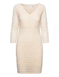 Vila VICHIKKA LACE 3/4 SHORT DRESS - Korte kjoler - BIRCH / cream