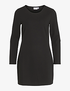 Vila VIARMERONE O-NECK L/S DRESS - NOOS - Korte kjoler - BLACK / black