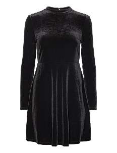 Vila VIOELLE HIGH NECK L/S DRESS/1N - Korte kjoler - BLACK / black