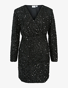 Vila VICAVA SEQUIN DRESS / 1 - Korte kjoler - BLACK / black