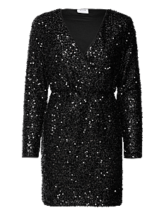 Vila VICAVA SEQUIN DRESS / 1 - Korte kjoler - BLACK / black