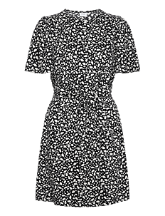 Vila VIANIK LIPO O-NECK 2/4 DRESS/TES - Korte kjoler - BLACK BEAUTY / black