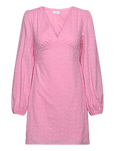 Vila VIMALINA L/S SHORT DRESS/KA - Korte kjoler - BEGONIA PINK / pink/rose