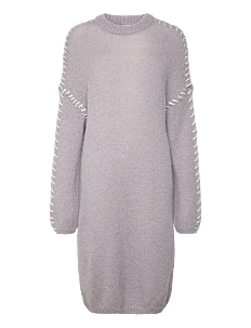 Vila VICHOCA NEW L/S KNIT DRESS - Korte kjoler - HARBOR MIST / grey