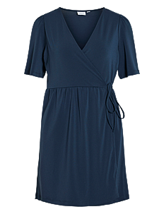 Vila VINAYELI S/S SHORT WRAP DRESS - NOOS - Korte kjoler - NAVY BLAZER / navy