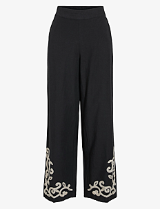 Vila VIPOLENE HW PANTS - Bukser - BLACK BEAUTY / black