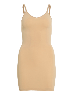 Vila VIMACIE V-NECK S/L SEAMLESS DRESS - Korte kjoler - CUBAN SAND / beige