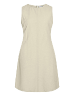 VIPRISILLA O-NECK S/L SHORT DRESS - SUPER LIGHT NATURAL MELAN