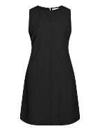 VIPRISILLA O-NECK S/L SHORT DRESS - BLACK BEAUTY