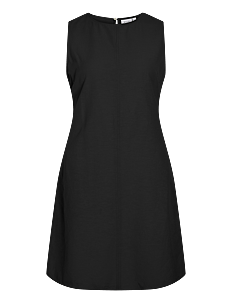 Vila VIPRISILLA O-NECK S/L SHORT DRESS - Korte kjoler - BLACK BEAUTY / black