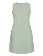 VIPRISILLA O-NECK S/L SHORT DRESS - SILT GREEN