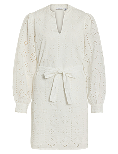 Vila VISINE L/S SHORT DRESS - Korte kjoler - BRIGHT WHITE / white