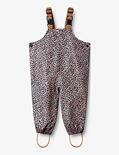 Wheat Rainwear Charlo Overall - Regnbukser - RAINY FLOWERS / brown