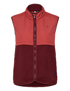 Whistler Oak W Teddy Vest - Vester - MADDER BROWN / red