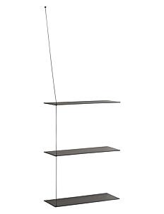 WOUD Stedge add-on shelf (60 cm) - Møbler - BLACK PAINTED OAK / black