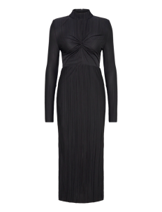 YAS YASOLINDA HIGH NECK LS LONG DRESS S. - Selskapskjoler - BLACK / black