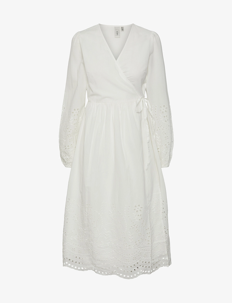 YAS YASLUMA LS LONG WRAP DRESS S. NOOS - Omslagskjoler - STAR WHITE / white