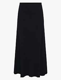 YAS YASFONNY HW ANKLE KNIT SKIRT S. NOOS - Lange skjørt - BLACK / black