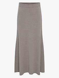 YAS YASFONNY HW ANKLE KNIT SKIRT S. NOOS - Lange skjørt - FUNGI / grey