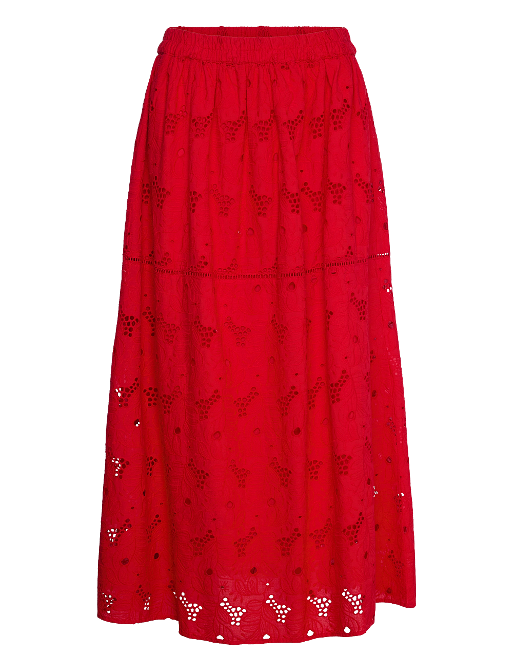 YAS - YASSUNSI HW LONG SKIRT S. - D2D - lange skjørt - racing red - 0